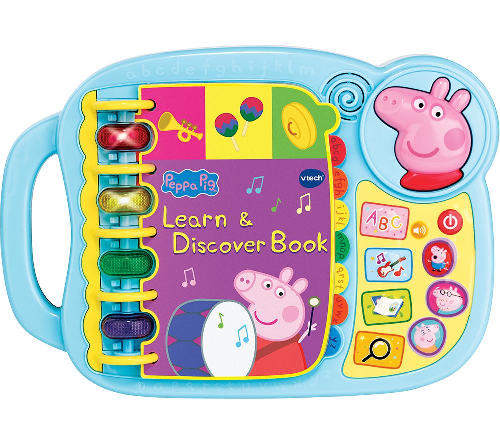 VTECH Peppa Pig Learn & Discover Kids Learning Book, Blue,Yellow,Purple