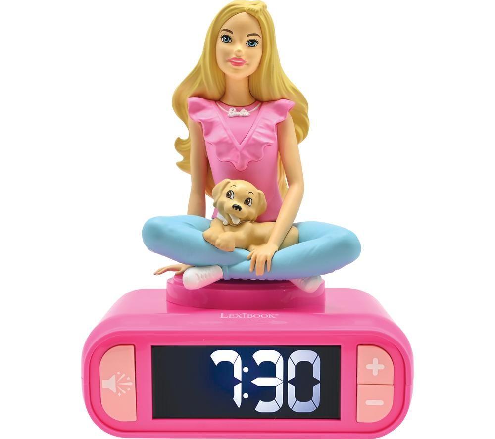 LEXIBOOK RL800BB Nightlight Alarm Clock - Barbie, Patterned,Pink
