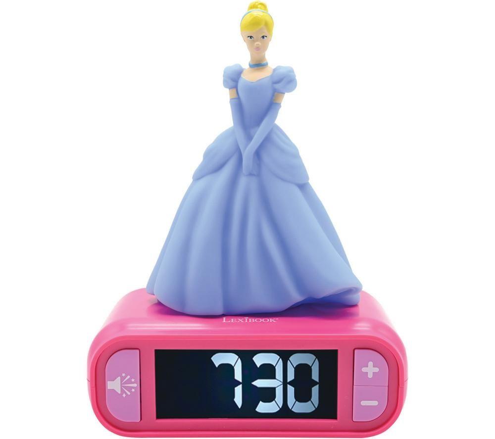 LEXIBOOK RL800DP Nightlight Alarm Clock - Disney Princess, Pink,Blue