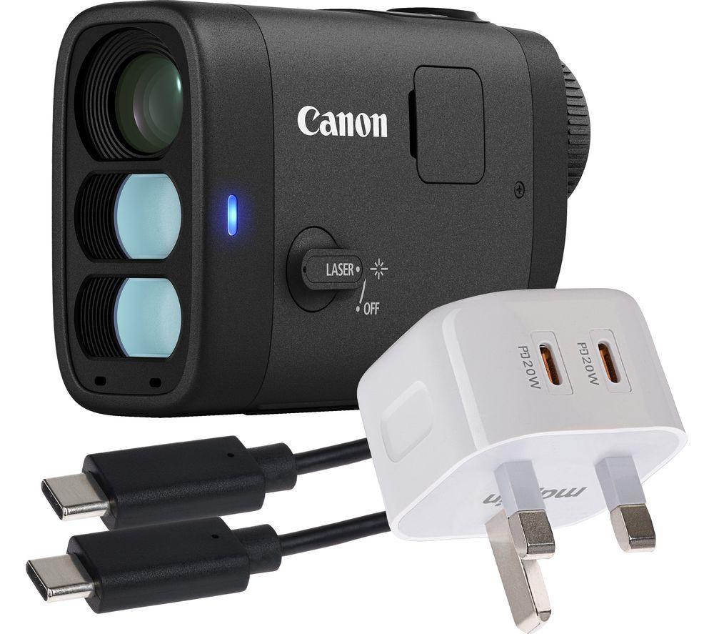 CANON Powershot Golf Laser Rangefinder with Charging Kit, Black