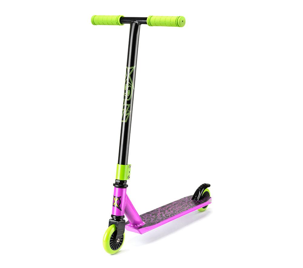 Xootz Toxic Kids' Stunt Scooter - Purple & Green, Green,Purple,Black