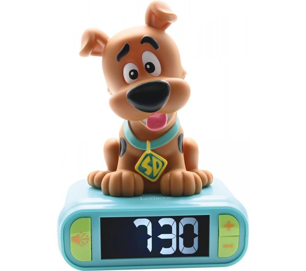LEXIBOOK Nightlight Alarm Clock - Scooby-Doo, Blue,Brown