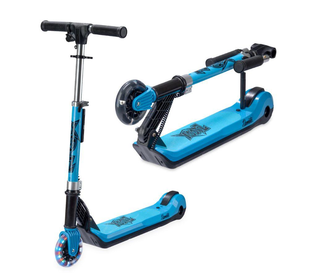 XOOTZ Elements Electric Folding Kids Scooter - Blue, Blue
