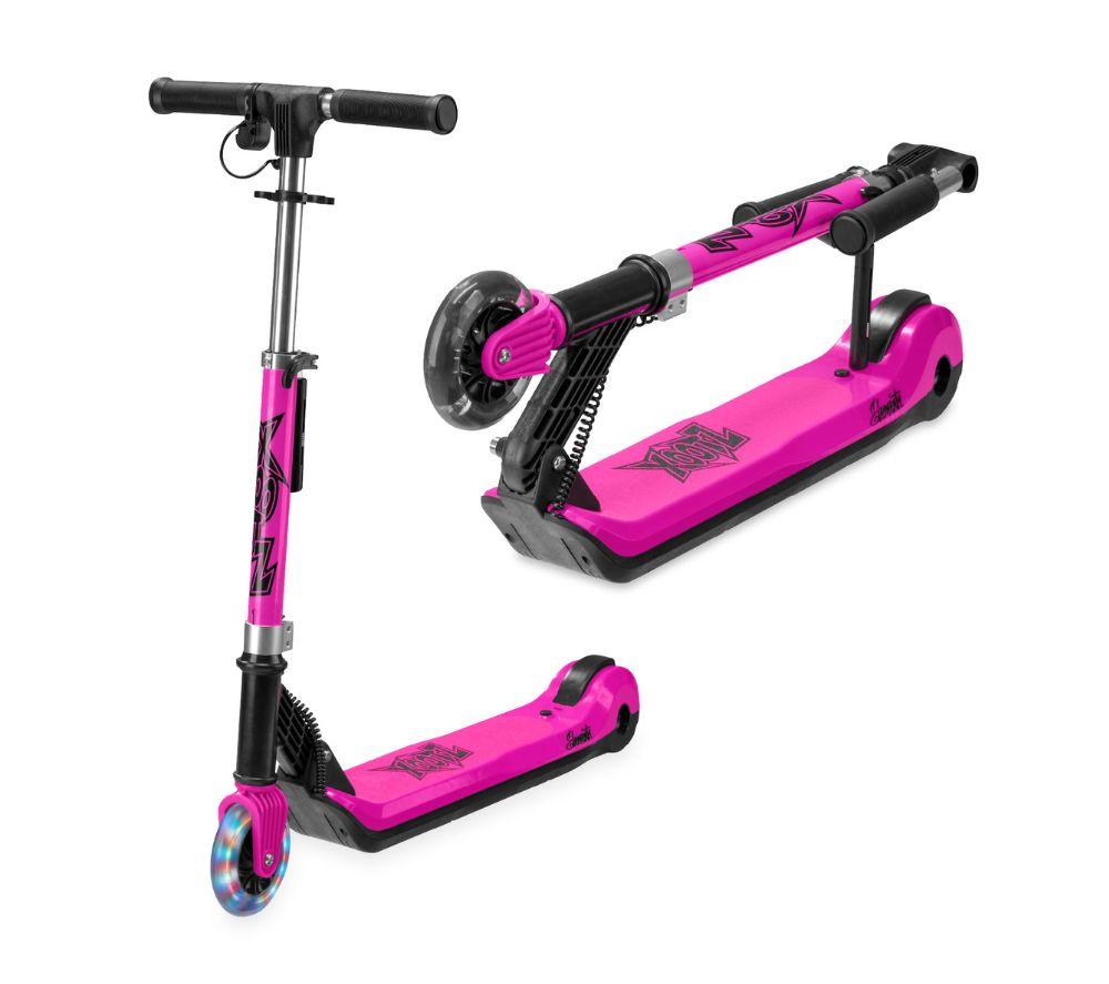 XOOTZ Elements Electric Folding Kids Scooter - Pink, Pink