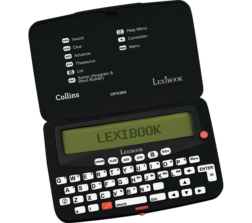 LEXIBOOK Collins Crossword Solver, Black