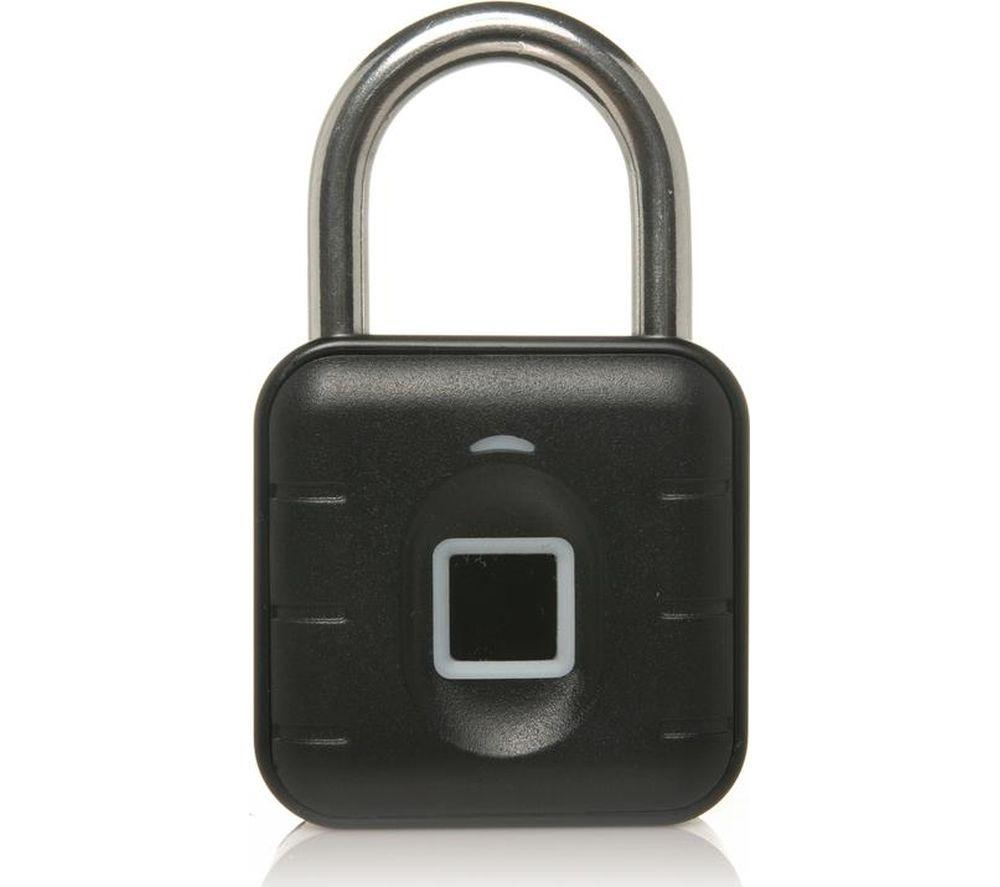 GROOV-E My Lock Smart Fingerprint Padlock - Black, Black