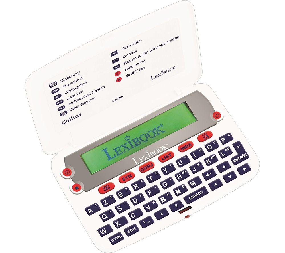 LEXIBOOK D850EN Collins English Electronic Dictionary and Thesaurus, White