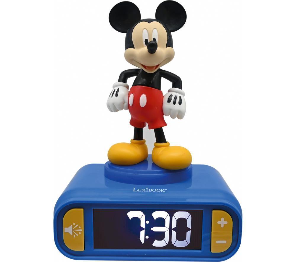 LEXIBOOK RL800MCH Nightlight Alarm Clock - Mickey Mouse, Red,Black,Blue
