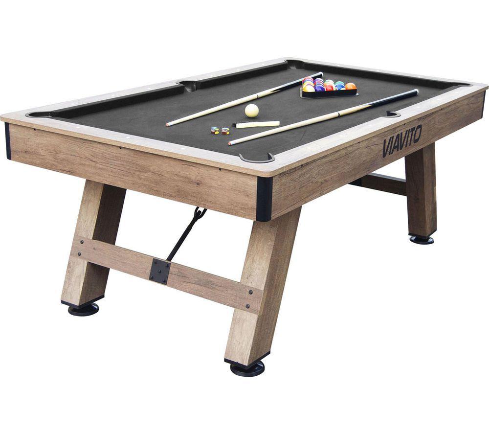 VIAVITO PT500 7ft Pool Table - Black & Brown, Brown,Black