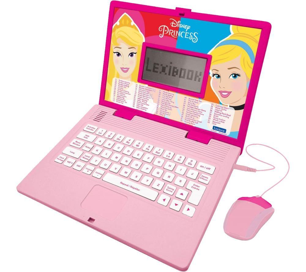 LEXIBOOK Bilingual French & English Educational Laptop - Disney Princess