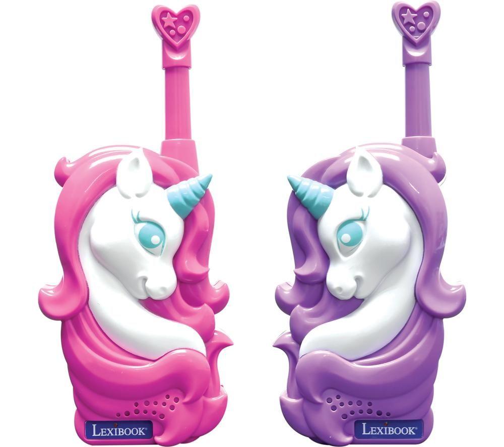 LEXIBOOK Unicorn 3D Walkie Talkies Set - Pink & Purple, Blue,Pink,Purple,White