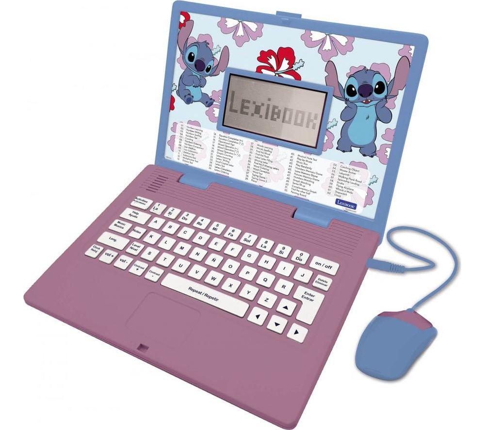 LEXIBOOK Bilingual Spanish & English Educational Laptop - Disney Stitch