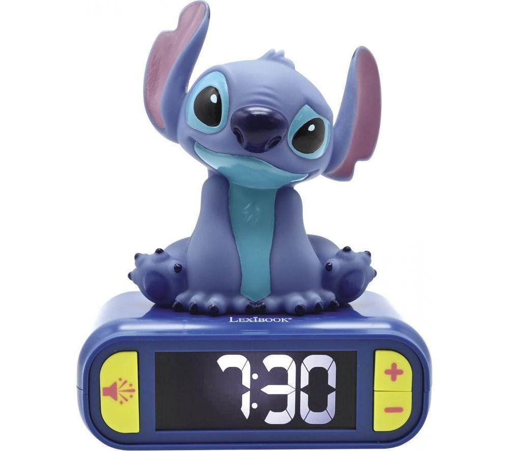 LEXIBOOK RL800D Nightlight Alarm Clock - Disney Stitch, Blue
