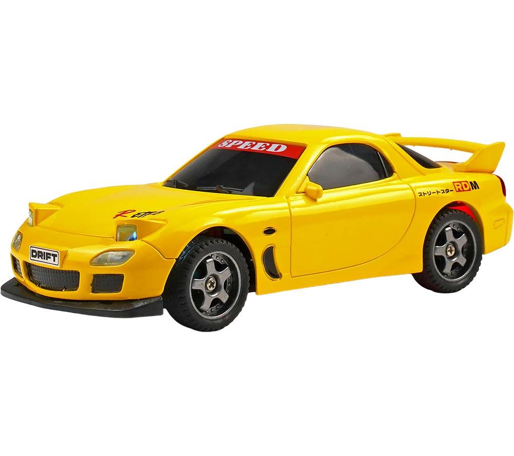 RCG Racing Micro DC 'Legends' JDM R7 Drift Car - Yellow, Yellow