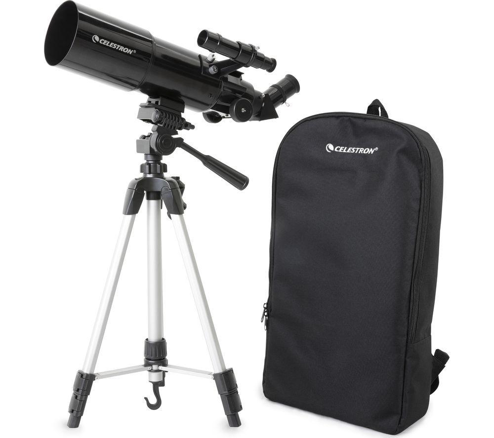 CELESTRON Travelscope 80 22030-CGL Refractor Telescope - Black, Black