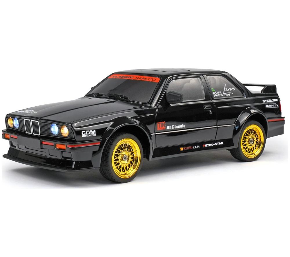 RCG Racing Retro Pro Evo30 Mini Drift Remote Control Car - Black, Black