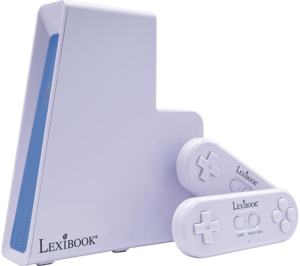 LEXIBOOK Plug and Play TV Game Console with 2 Controllers - White