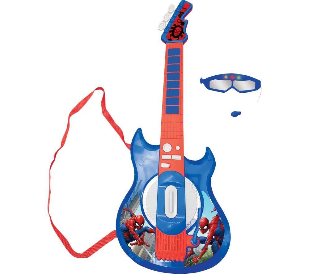 LEXIBOOK Spider-Man Electric Toy Guitar - Red & Blue, Blue,Red