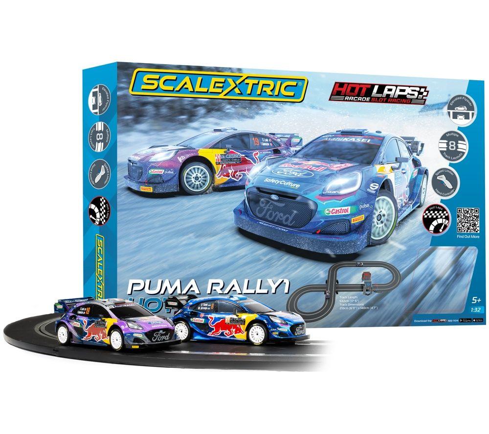 SCALEXTRIC C1452M Puma Rally1 WRC Race Car Set, Patterned,Blue,Yellow